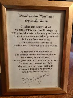 Thanksgiving Dinner Prayer Gift
