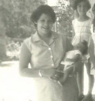 Mom at 26 yrs old with her 3rd born (Elva)