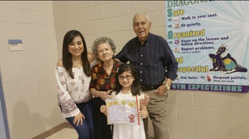 Ava’s Student of the month ceremony